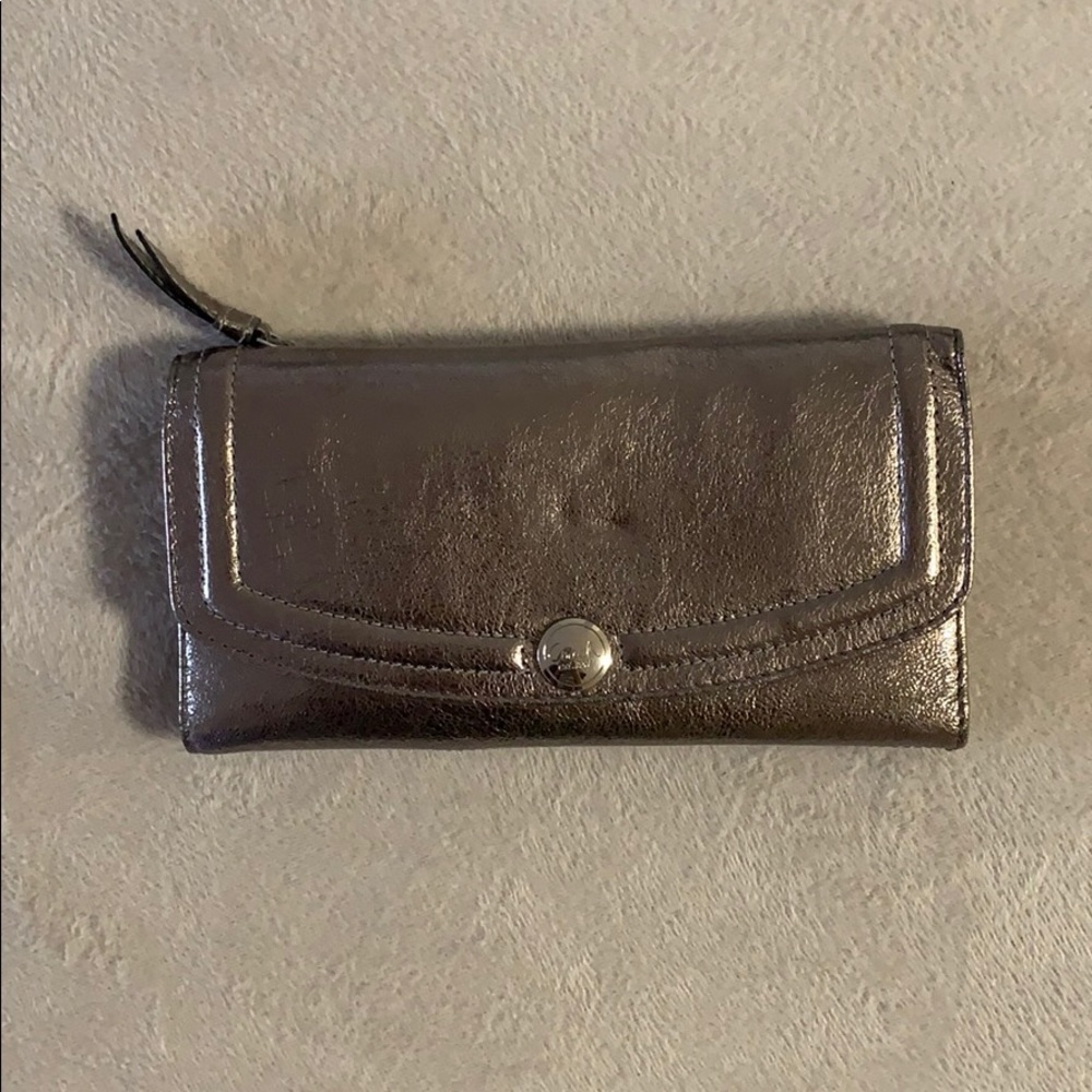 Coach gunmetal wallet/clutch
